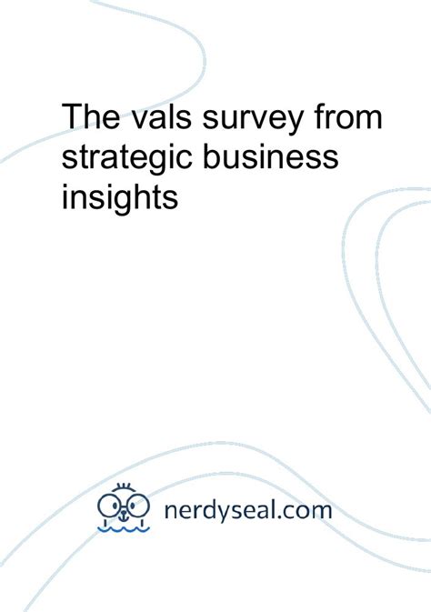 the us vals survey
